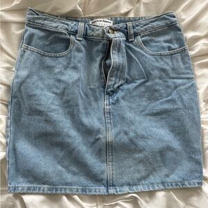 American Apparel Light Blue Denim Mini Skirt
